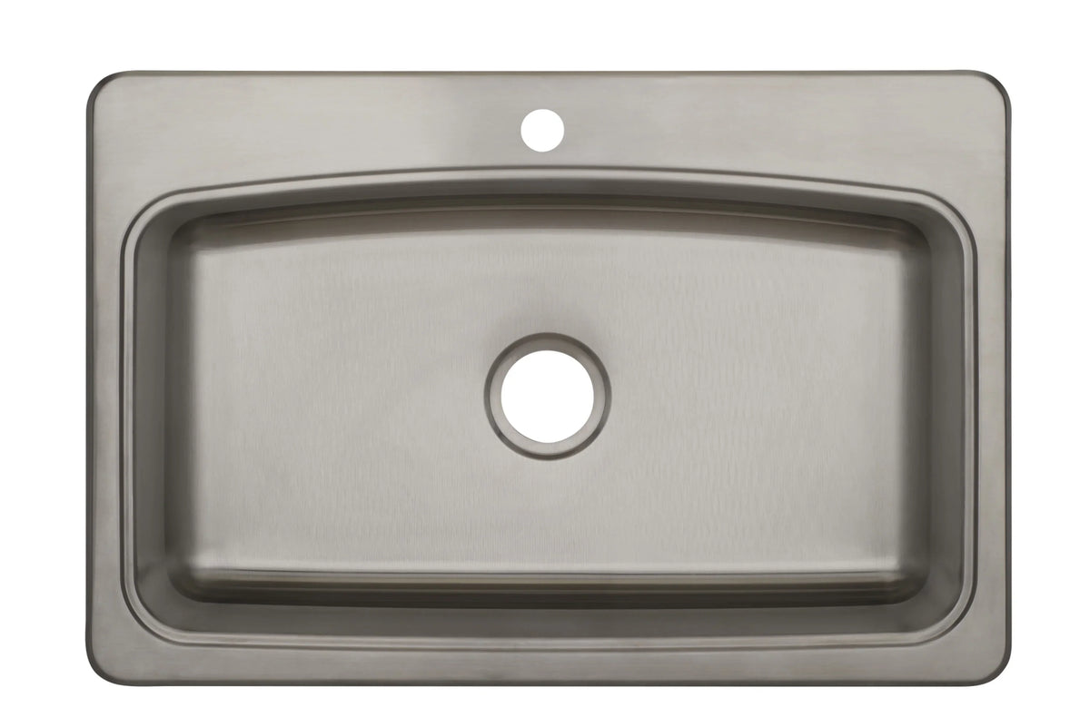 Pfsr1b332261 Single Stainless Kitchen 32-15/16" In Steel Drop Proflo Bealeton Basin Sink -