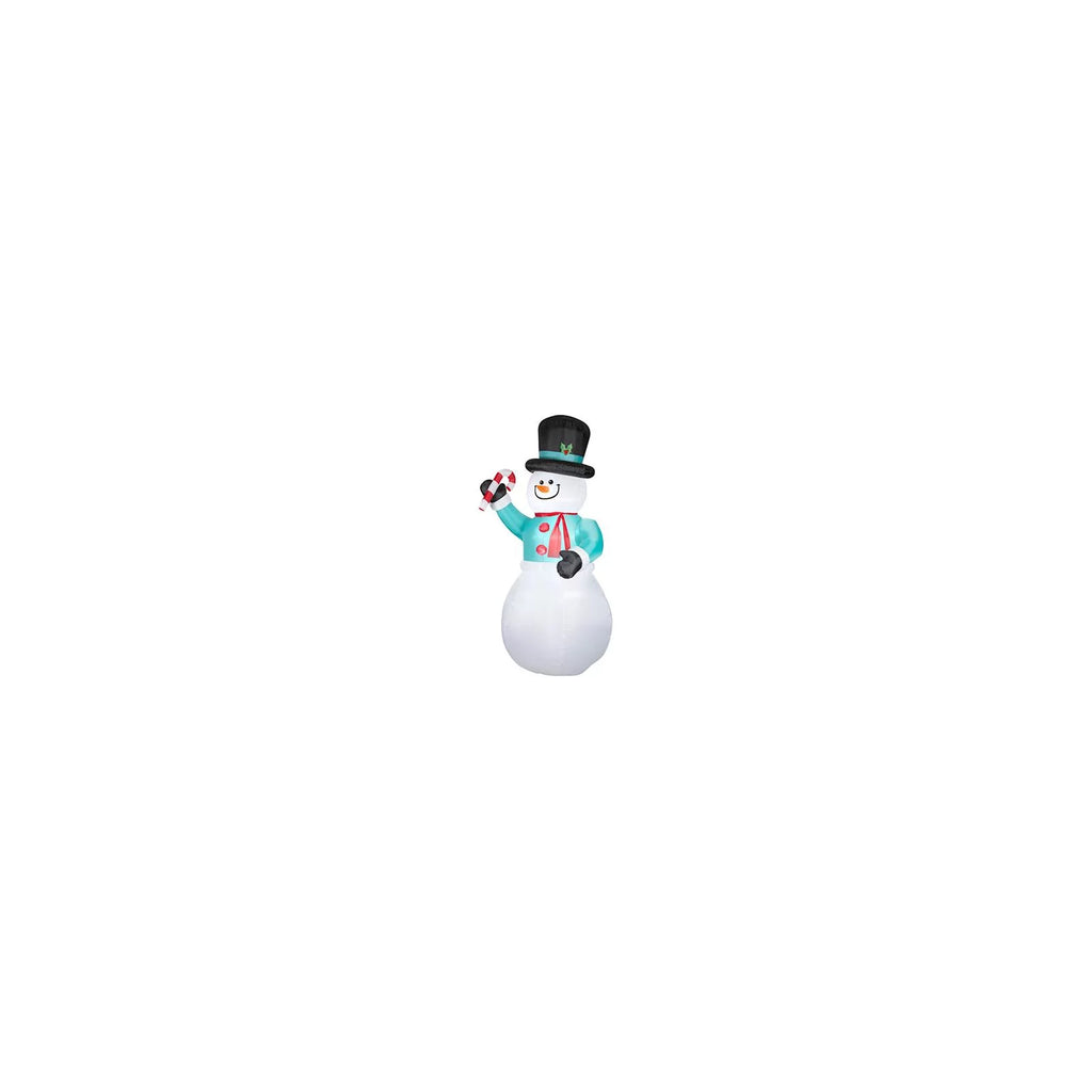 LED Candycane Snowman ft. 12 Inflatable Gemmy with