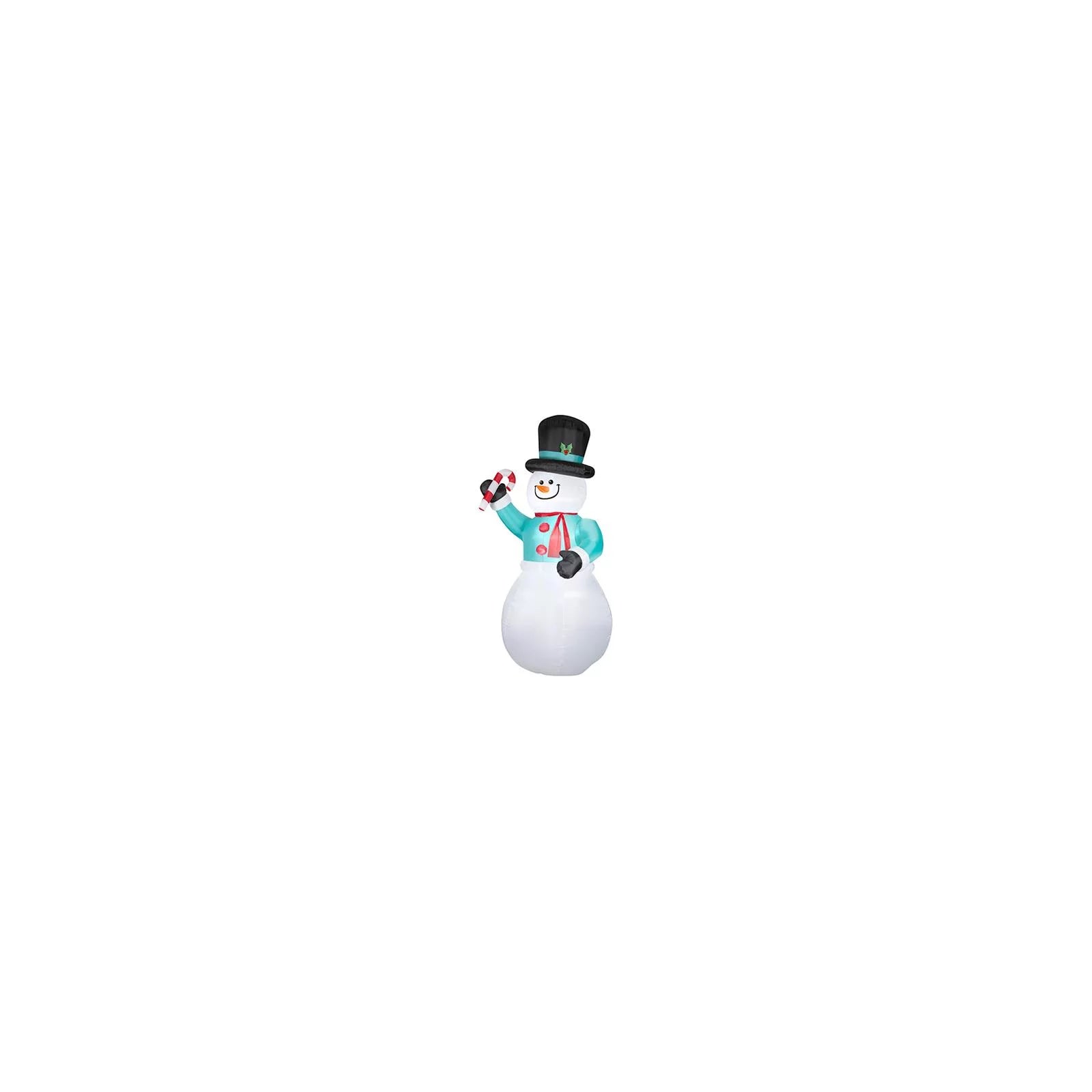 LED Candycane Snowman ft. 12 Inflatable Gemmy with