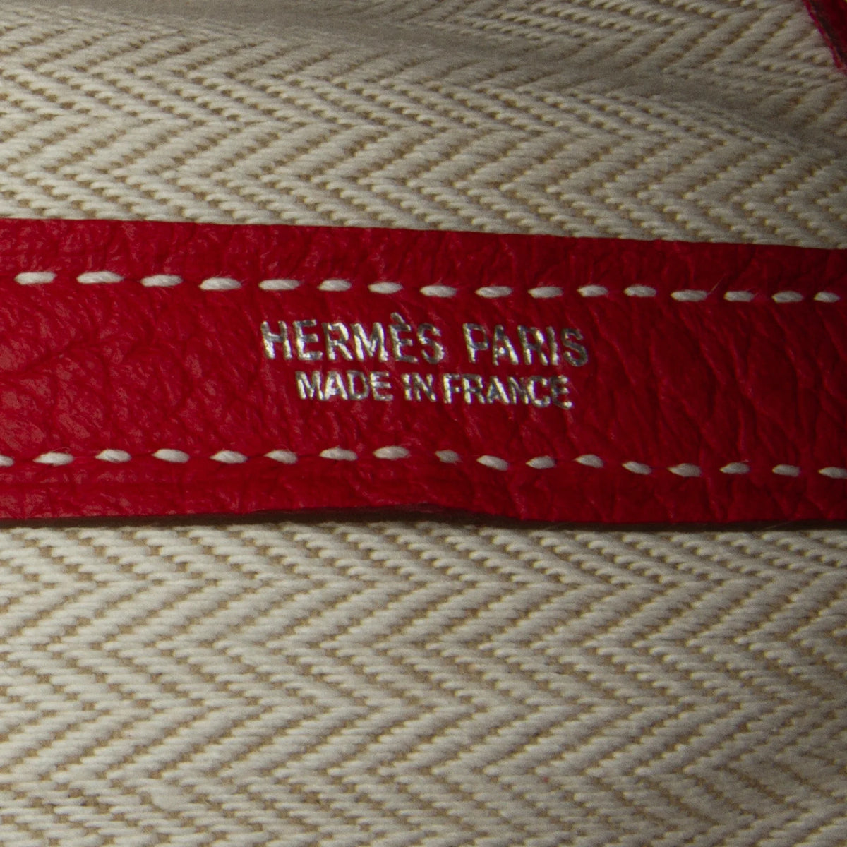 Leather Bag Red Negonda Tote 36 (Good) Authenticated Party Calf Pre-Owned Hermès Garden Unisex