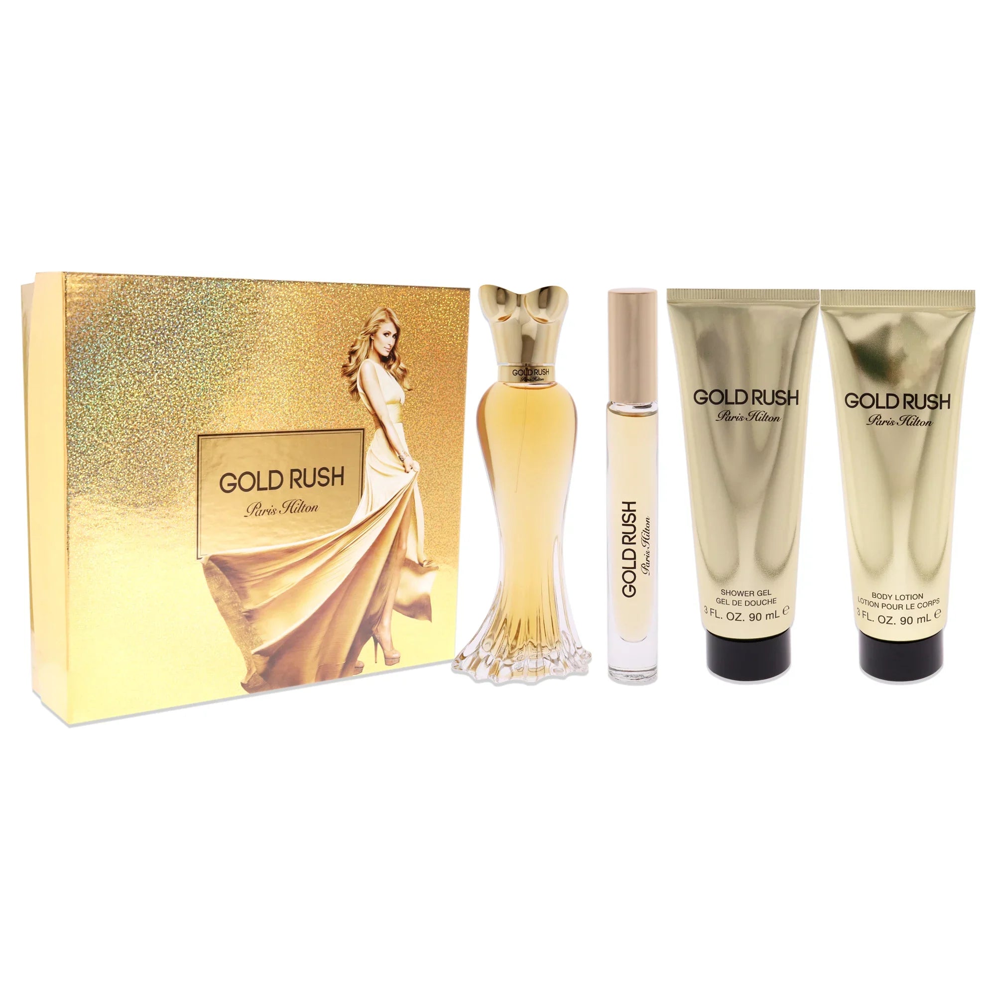 Women, 4 Gift for Rush Gold Pieces Perfume Paris Set Hilton