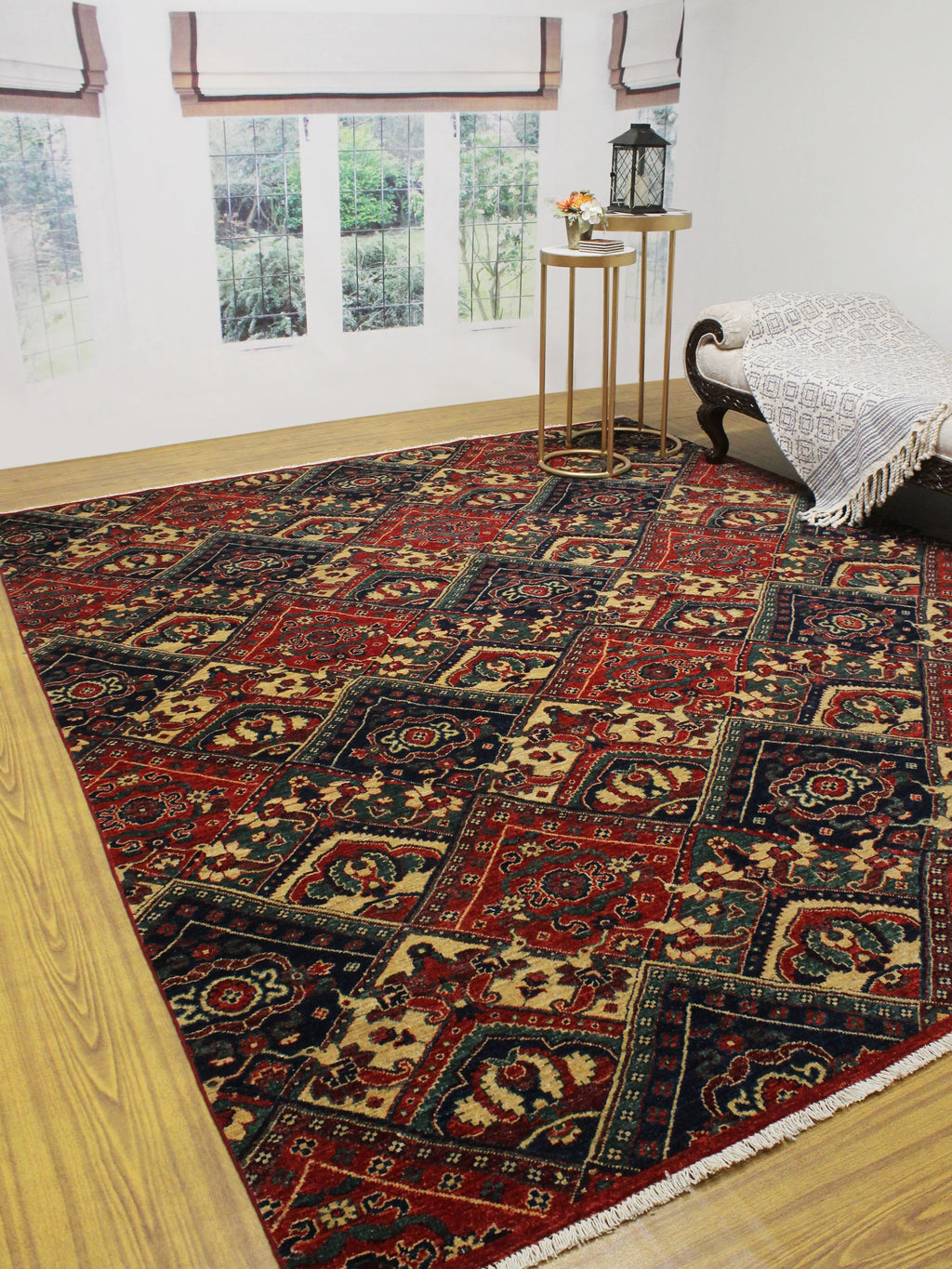 Red/Blue Reggie 9'10" 7'11" x Rug, Aria