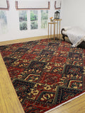 Red/Blue Reggie 9'10" 7'11" x Rug, Aria