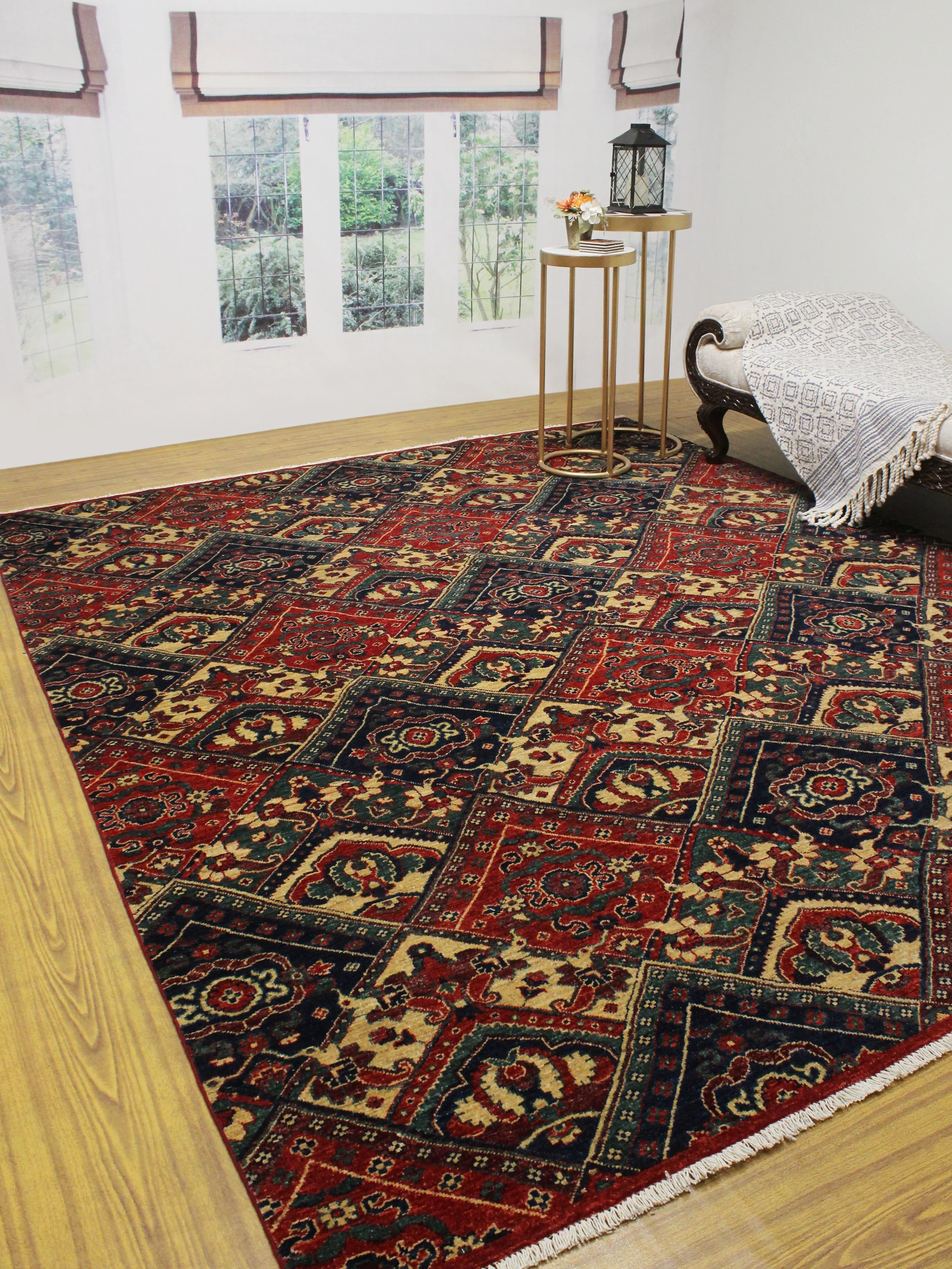 Red/Blue Reggie 9'10" 7'11" x Rug, Aria