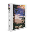 Surfers Point Jigsaw Puzzle 500 Pleasure Santa Cruz, Family, Adults Sunset and California, inches, Piece in (19x27 for and Made Premium USA)