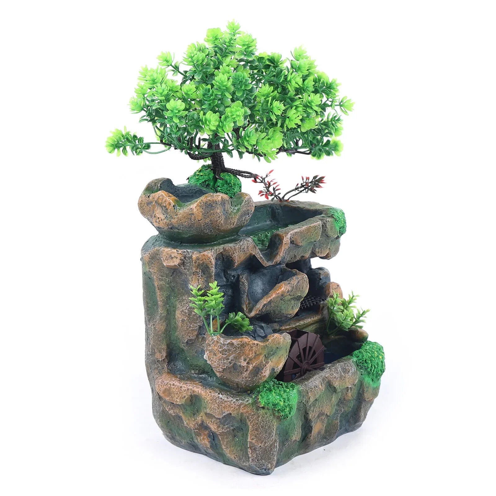 Water Light Tabletop Zen LED Feng with Table Shui Fountain Decor Indoor Waterfall