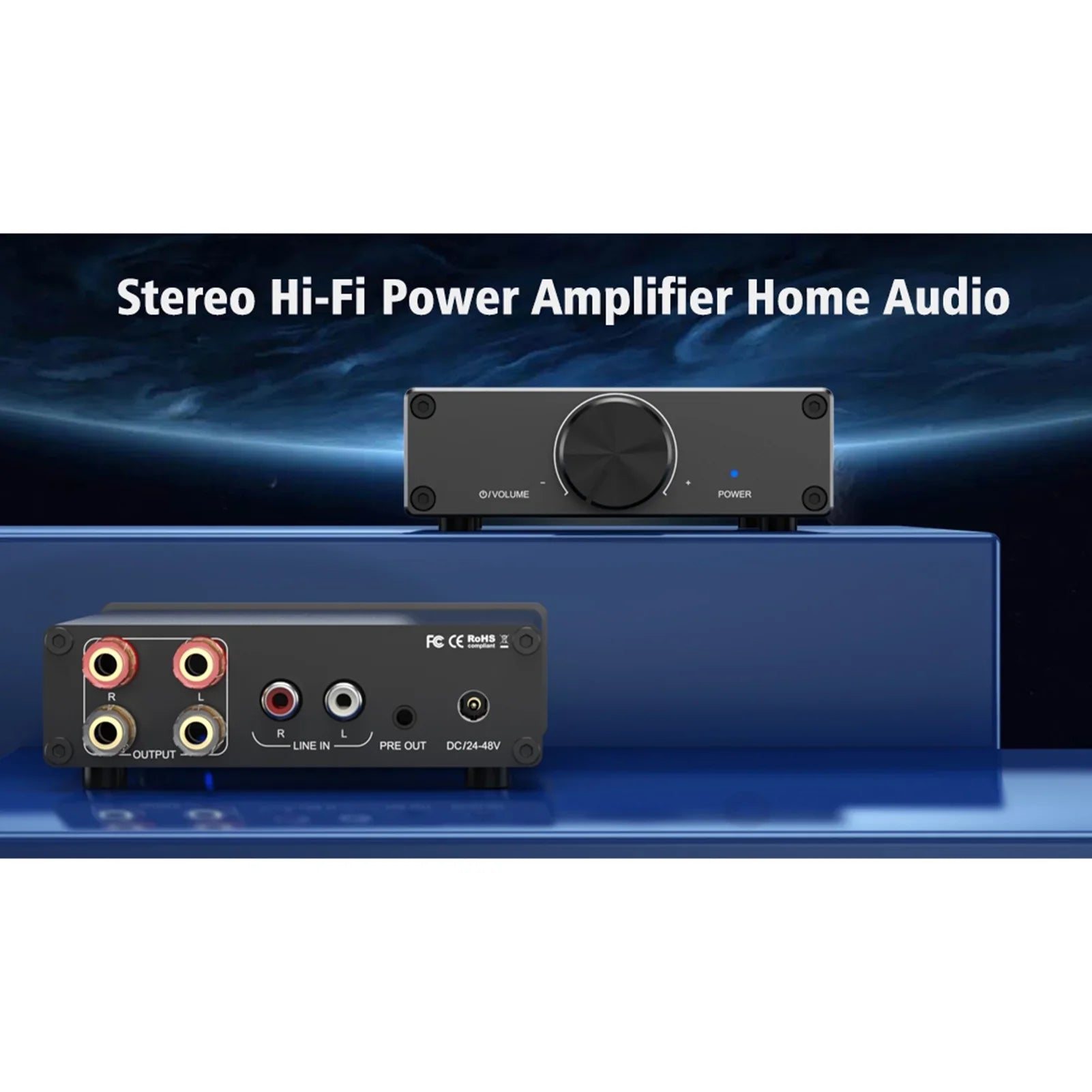 TPA3255 Desktop Amplifier Digital Lixada 300W Active 2 for Home Speakers 2.0 Stereo Plug-and-Play X Channel Audio