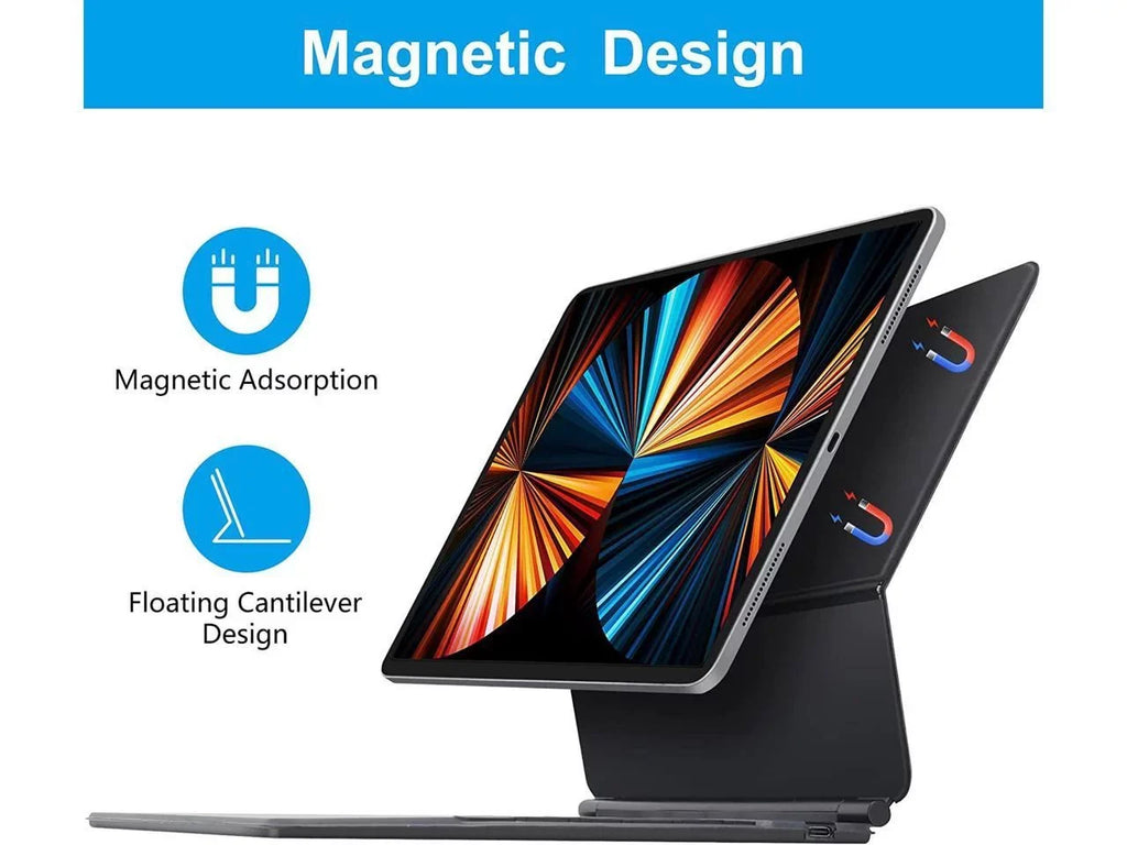 12.9 Gen for 5th Magic Keyboard 2020 Gen Keyboard Backlit / Gen / iPad Cover Magnetic 2018 3rd 6th - Smart 2022 / Pro 4th Gen 2021 Trackpad Stand