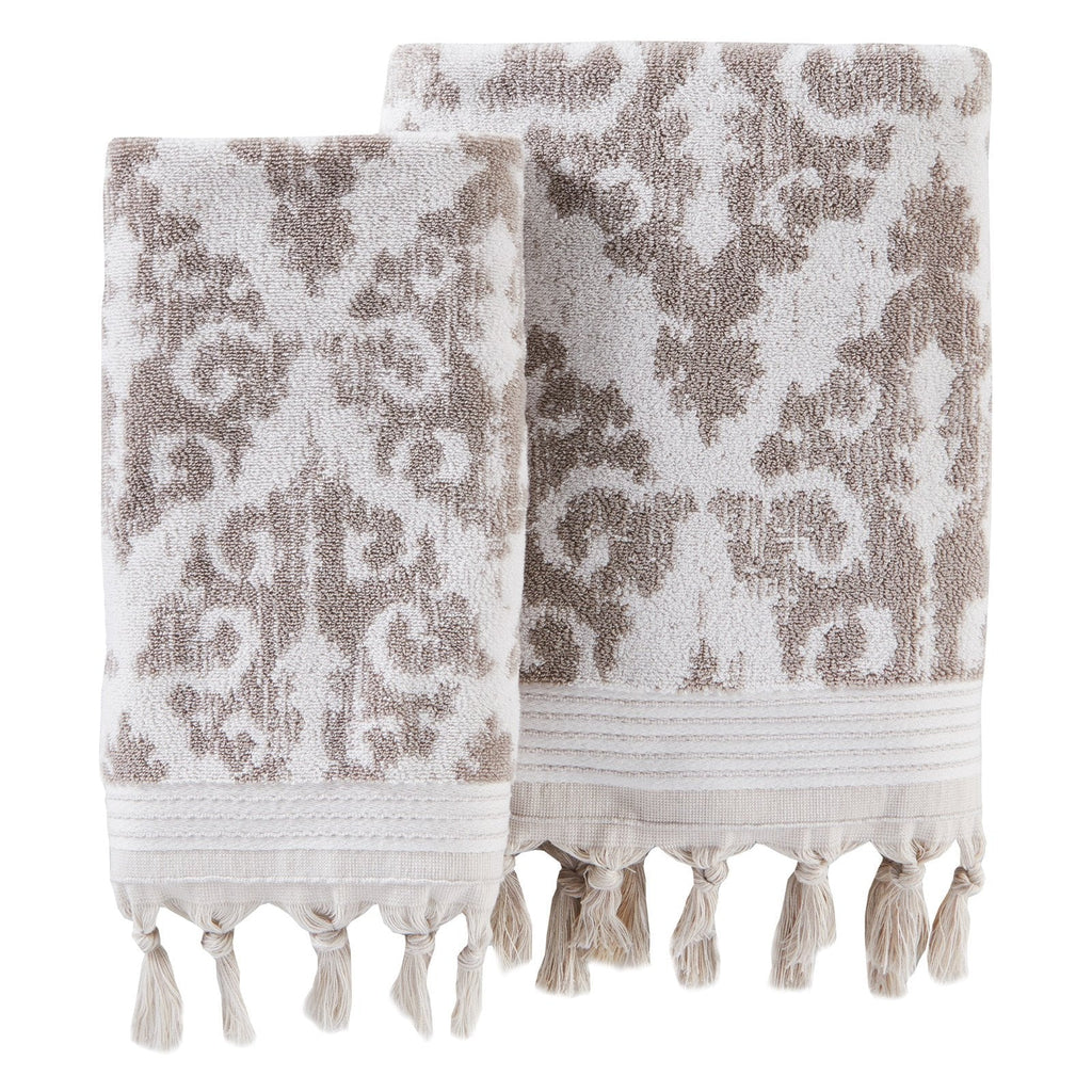 Hand x Home Mirage 26" (2-Pack), Towel Taupe, SKL Fringe 16"