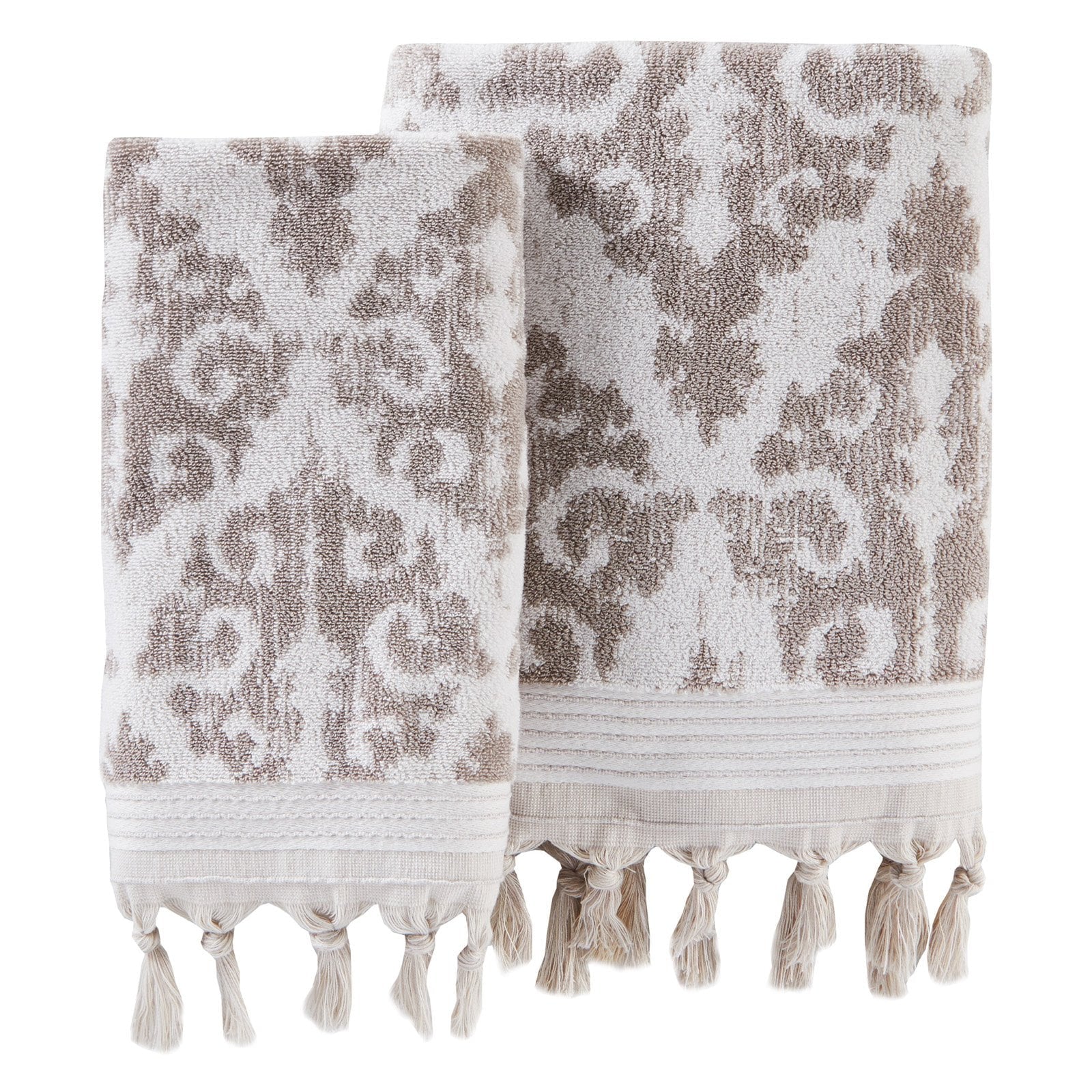 Hand x Home Mirage 26" (2-Pack), Towel Taupe, SKL Fringe 16"