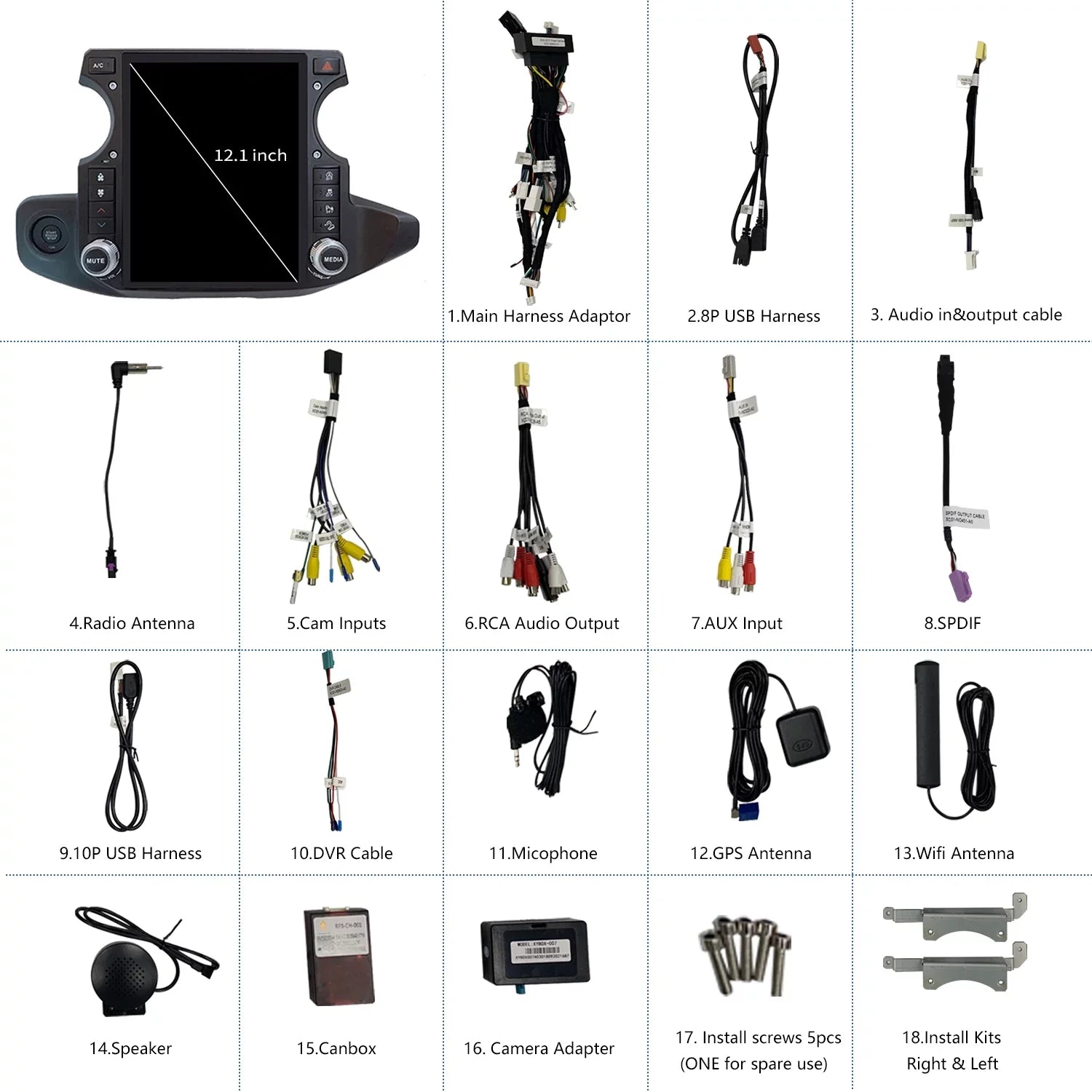 2018-2021 Replacement radio Car Linkswell Radio Navigator Screen Jeep 12.1 Apple 4G+64G for inch Truck Gen5 Car Stereo T-style Touch Wrangler GPS SirusXm Auto Gladiator Android Carplay