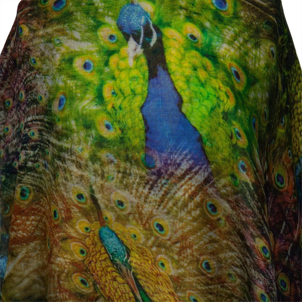 Peacock Feathers Scarf All-Over