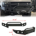 2013 Chevy D-Rings Front 2010 2007-2013 2011 Bar 1500 W/ Bumper 2012 Push 3-Piece Modular 2008 HECASA Silverado 2009 for