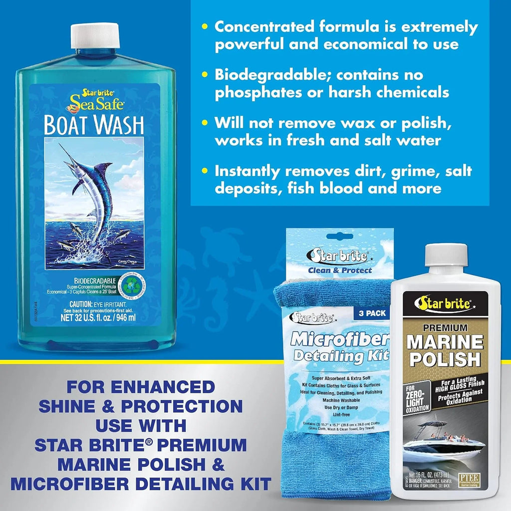 Sea Safe Boat 089732Pw Wash Brite Brite Star Star