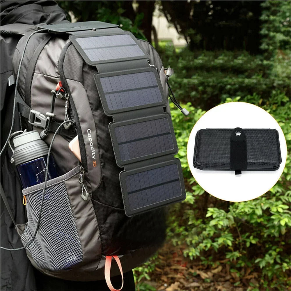 Charger Android Bank Charger Portable Compatible Solar with 4-Panel 7.2W Power iPhone, Wireless Jahy2Tech Phone