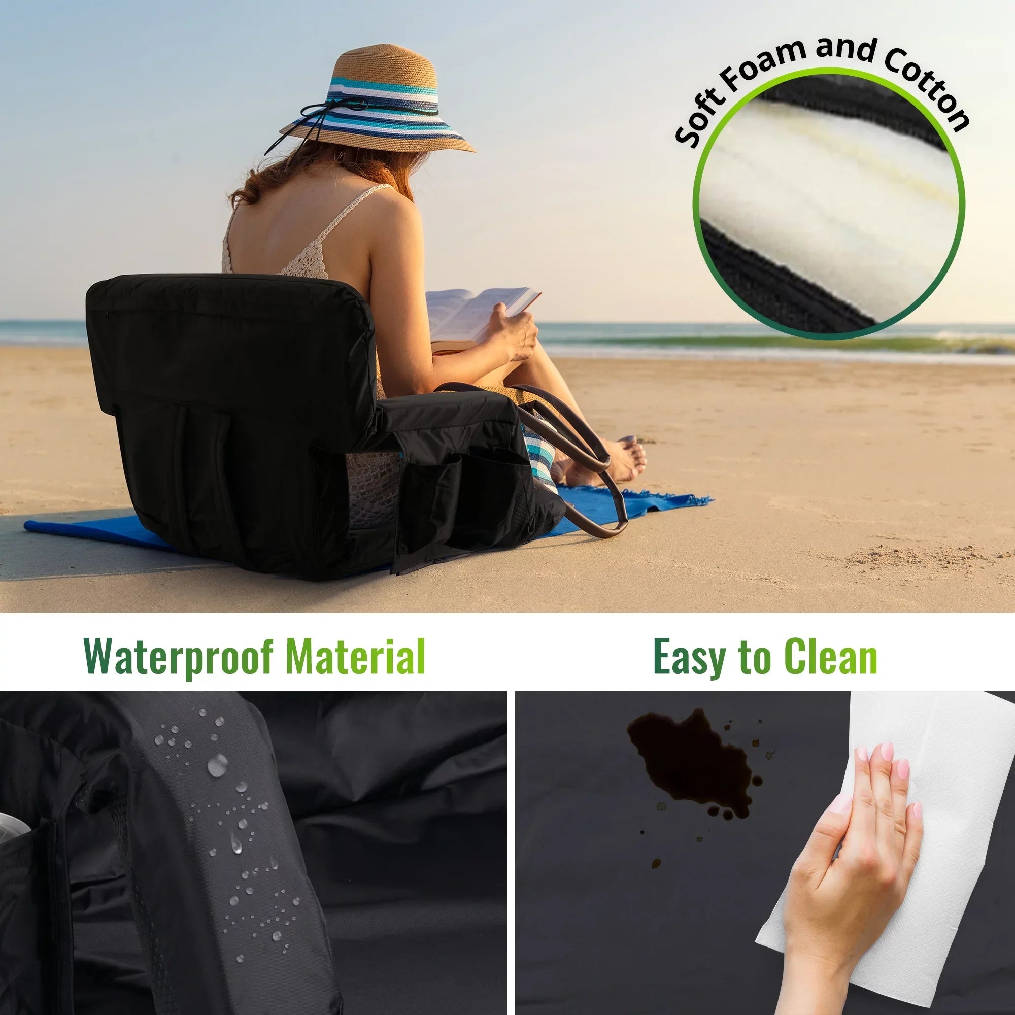 Women's Tournament Wide Worcest Thicken National Folding Bleachers, Lawns, for 2 Stadium Pack Backyards Bleacher Soccer for Seat, Waterproof Chair