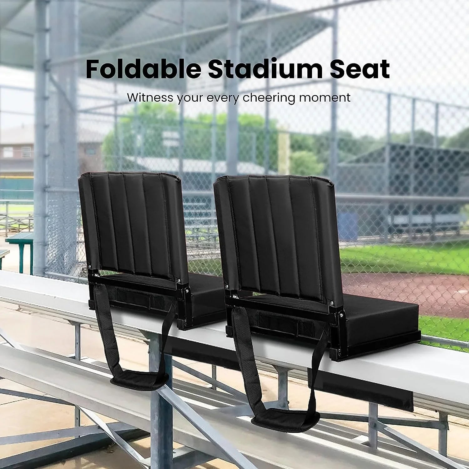 Support, Chair SPECSTAR Back and Seat Strap with Bleachers Holder Bleacher Stadium Portable Shoulder for Folding with Cup