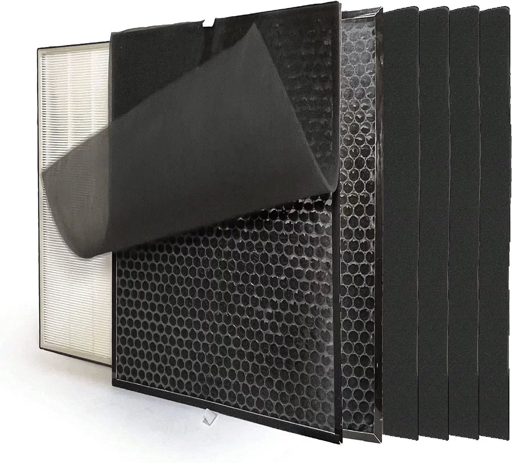 Replacement Purifier Filters Filter For (2) AD3000M HEPA (1) Pre (4) Filters Carbon Dr. AD3000 VOC Air Carbon Air HEPA Includes Set