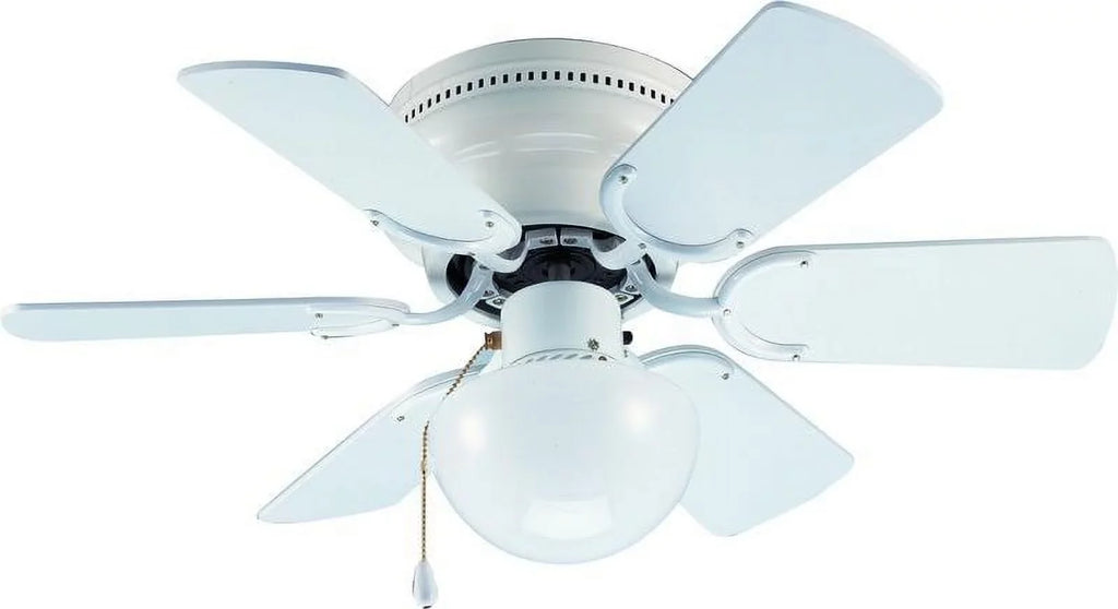 White Arcadia Gloss 30" Hardware 23-8274 Fan with Ceiling Finish Flush Mount House