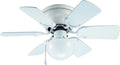 White Arcadia Gloss 30" Hardware 23-8274 Fan with Ceiling Finish Flush Mount House