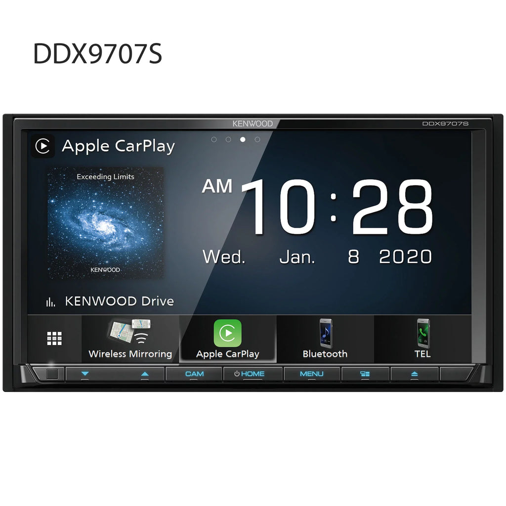 DDX9707S with View Rear License MultiMedia with Multi-Angle Kenwood Mounting CMOS-320LP Camera Receiver Plate
