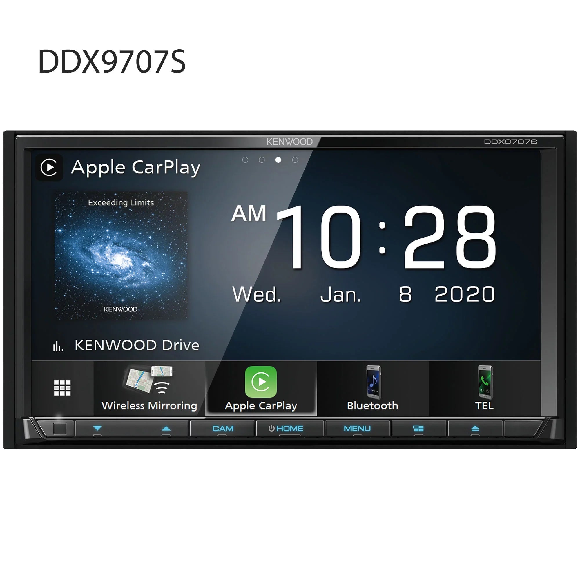 DDX9707S with View Rear License MultiMedia with Multi-Angle Kenwood Mounting CMOS-320LP Camera Receiver Plate