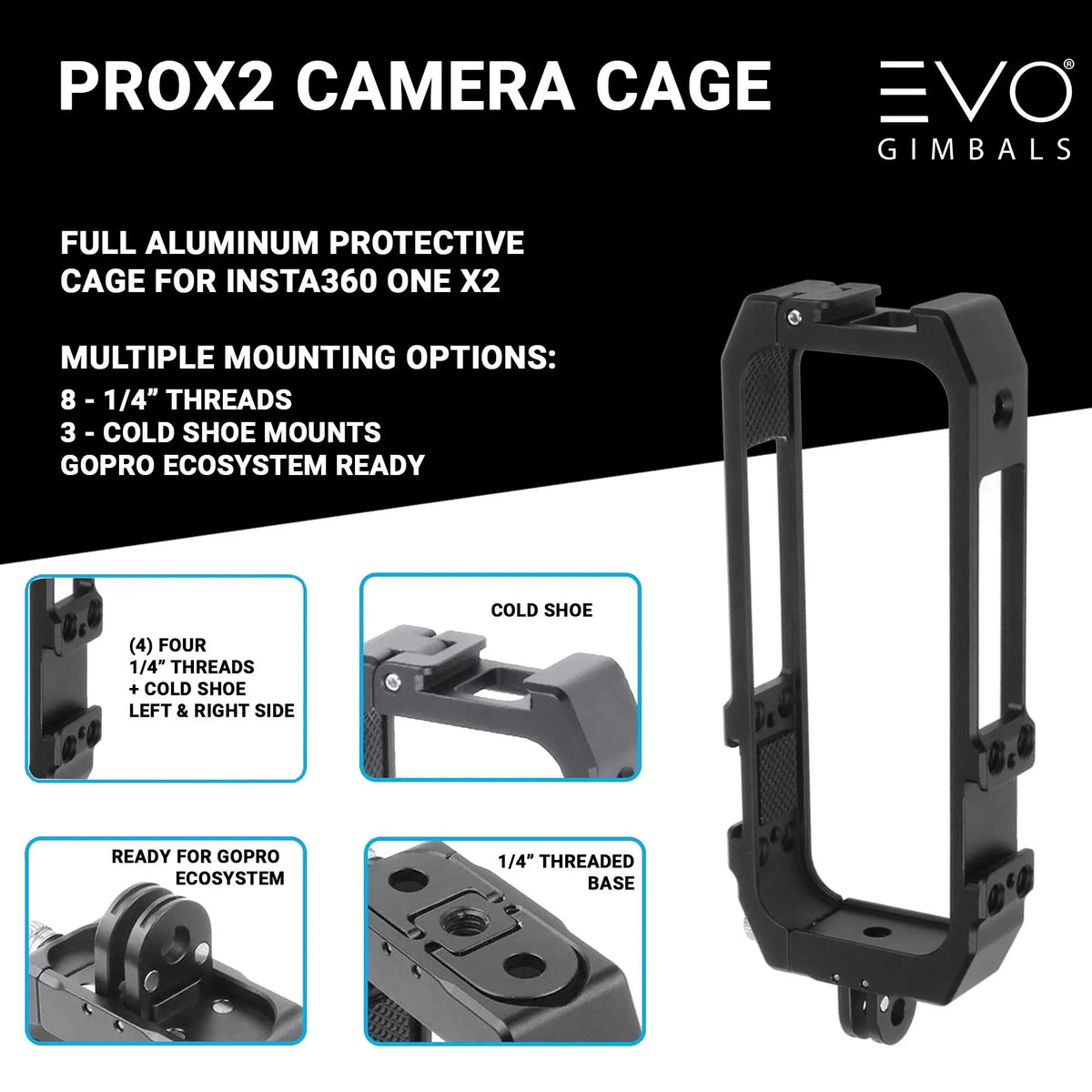 Insta360 for X2 Camera ONE Cage PROX2