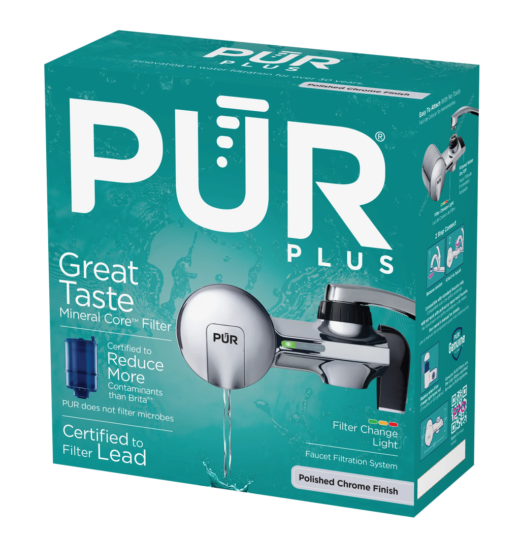Mount Filtration Chrome, PUR Horizontal, System, PLUS Faucet PFM400H Water