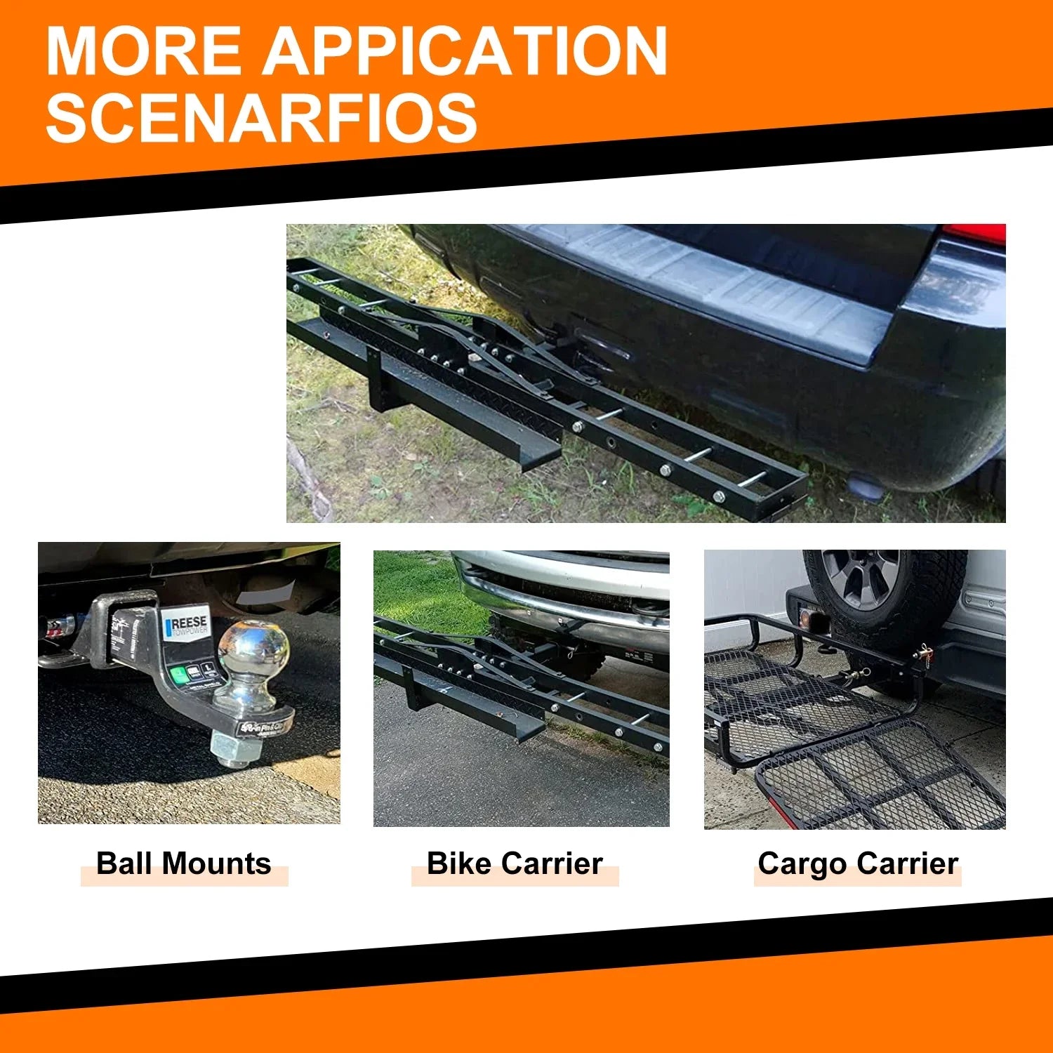 2" Subaru Class 3 Steel Hatchback Black Outback Hitch Trailer Kojem 2010-2019 for Receiver