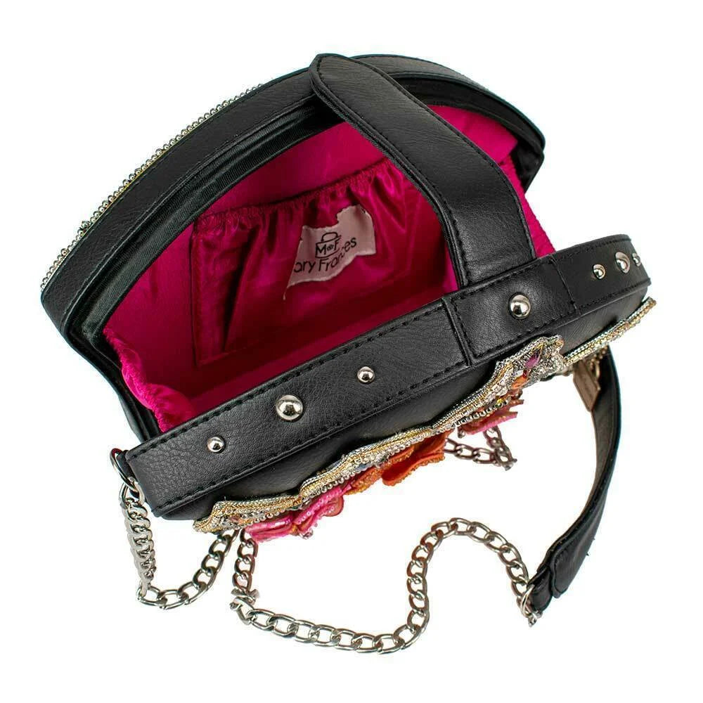 Handbag Black Mary Crown NEW Princess Crossbody Flower Frances Jewelry