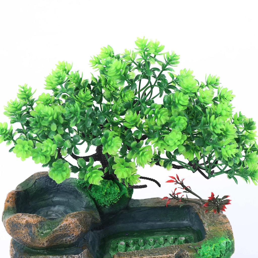 Water Light Tabletop Zen LED Feng with Table Shui Fountain Decor Indoor Waterfall