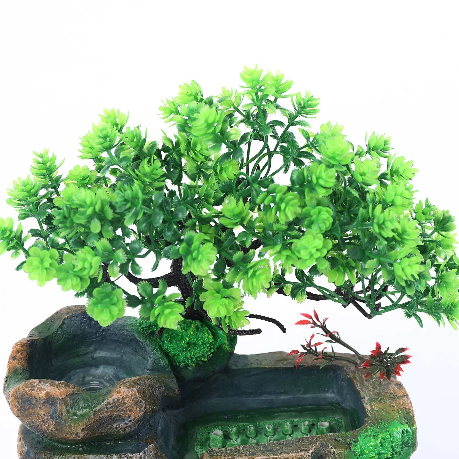 Water Light Tabletop Zen LED Feng with Table Shui Fountain Decor Indoor Waterfall
