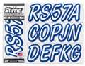 Registration & Numbers Stickers Decals White/Navy Whipline Alpha-Numeric Identification Personal STIFFIE Boats Watercraft Solid 3" for