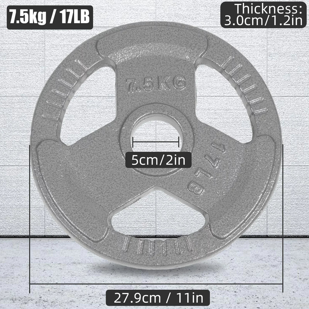 Weight 2 Iron and Olympic Pack or Standard for Olympic Strength Weightlifting, 17LB Cast Plate Training Plates,
