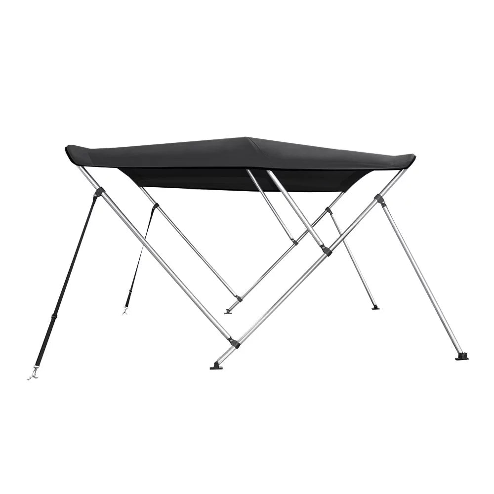Top Bimini Wide High 6' Solution Boat 46" Dye L 79"-84" 3 BLACK Cover Bow