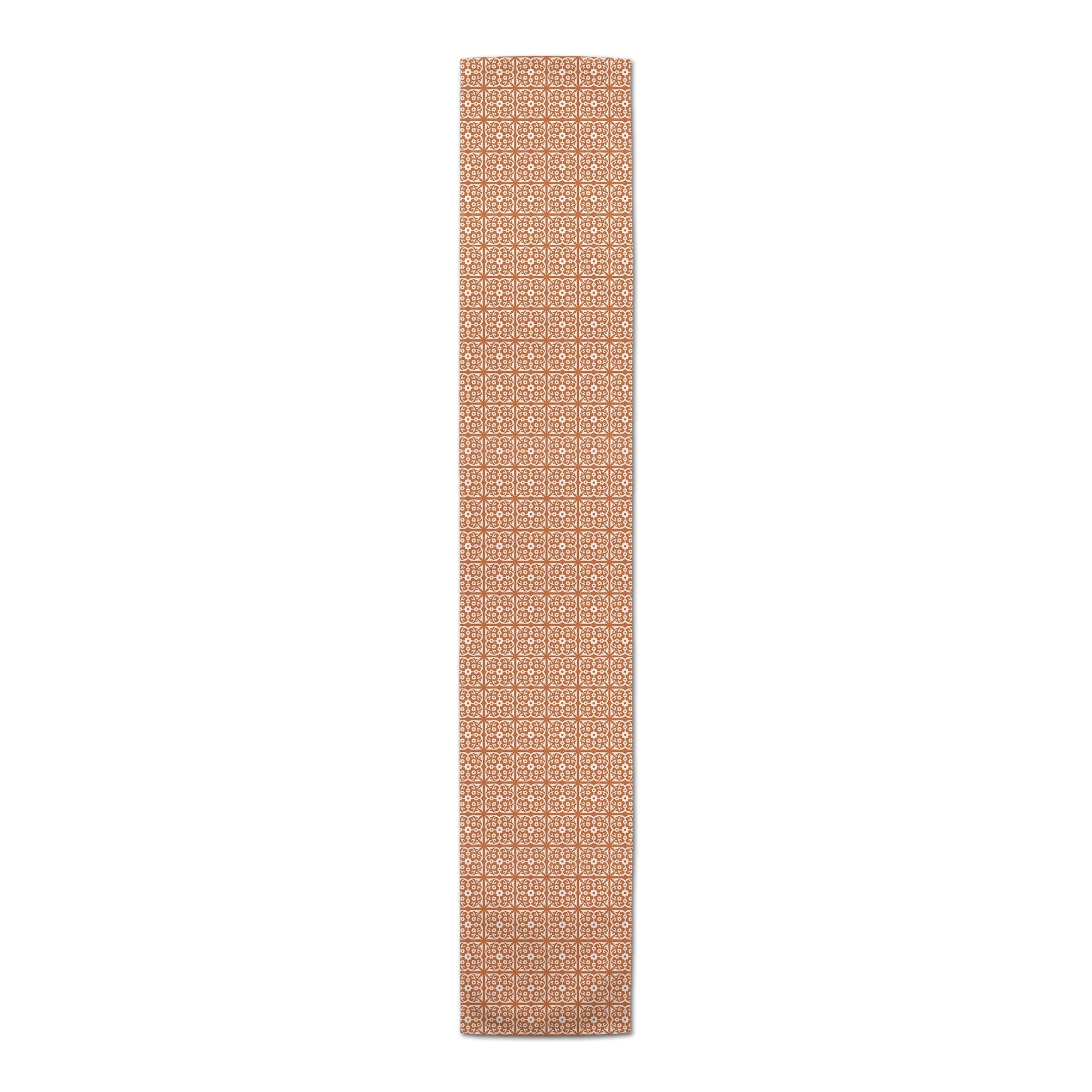 Creative Runner Products Orange Table Tile Twill 16x72 Poly Pattern