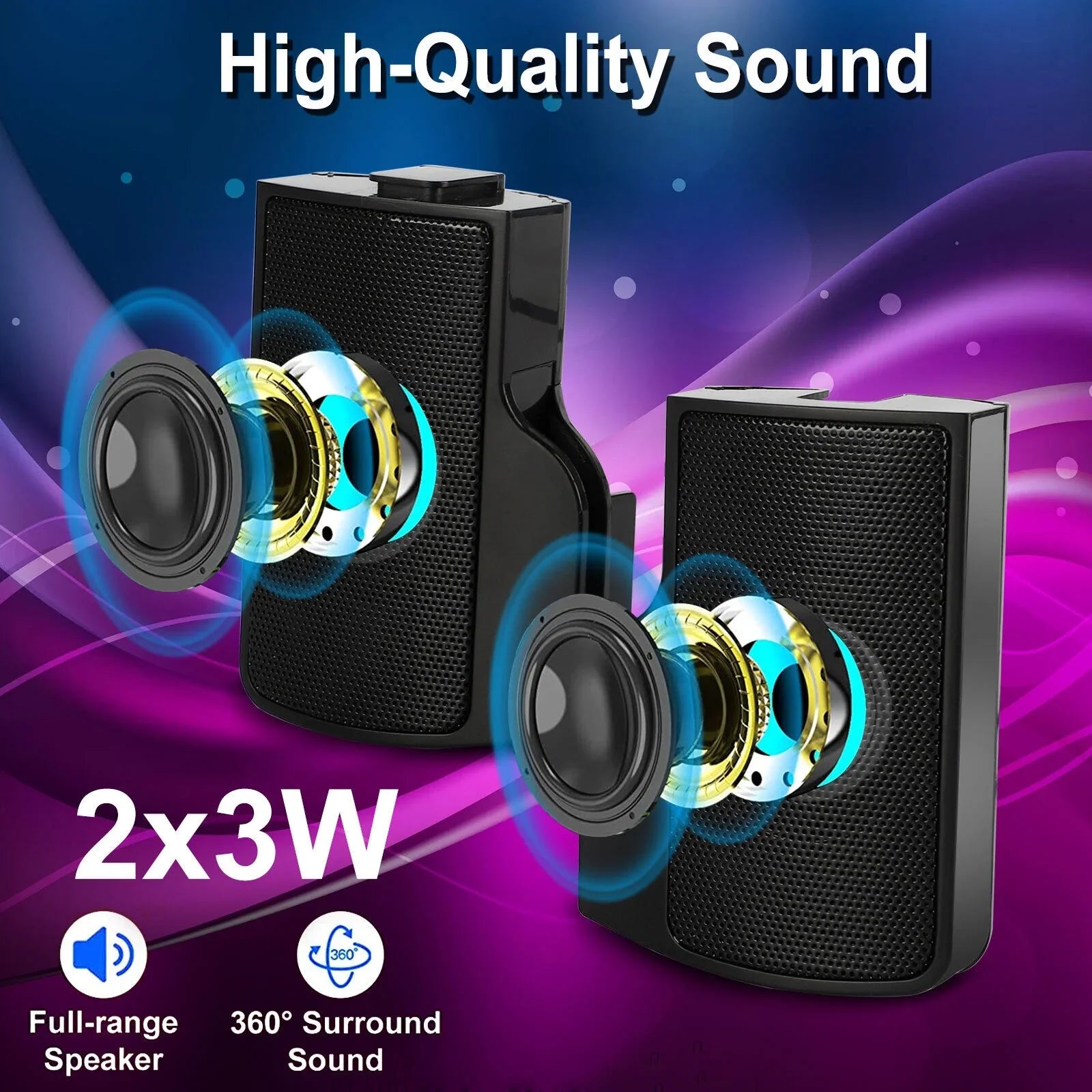 Soundbar Tablet Stereo Speakers Computer USB Mini External Laptop Clip-on Sound