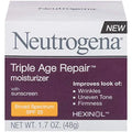 25 Neutrogena Skin, Wrinkles, Anti-Wrinkle Facial of look Evens Vitamin Moisturizer Repair Tone, with Sunscreen, Pack C SPF 1.7 Daily Firms Triple Skin Age help 2 oz Smooth and