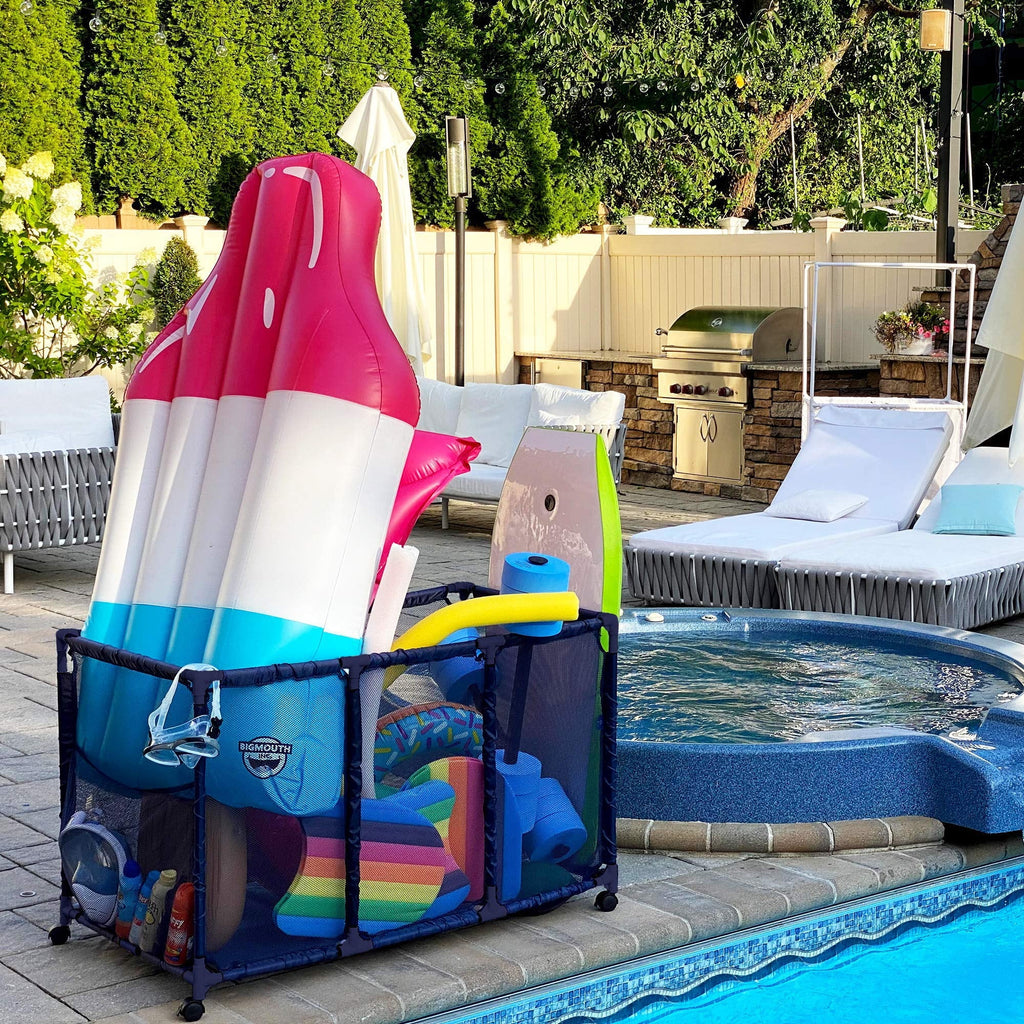 Equipment Kids Large, Blue Holder, Essentially x Bin, Floats Height, Organizer Rolling Balls and Storage Toys, x W 28" Floats, Noodles L Yours (43" Style Mesh Pool 25" H), 563009
