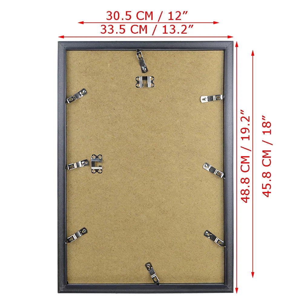 Pack Black Frame Photo 18 12x18 Modern Gallery x Picture Poster 12 for Wall Frames, 4 Poster,
