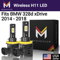 2014 12000LM Racer Light H9 LED White 14 2015 Mega xDrive 328d H16 12V xDrive H11 BMW H8 Bulbs Fog 18 Wireless 15 16 2016 6500K Headlight Cool 50W Replacement 2017 17 328d 2018 Automotive BMW