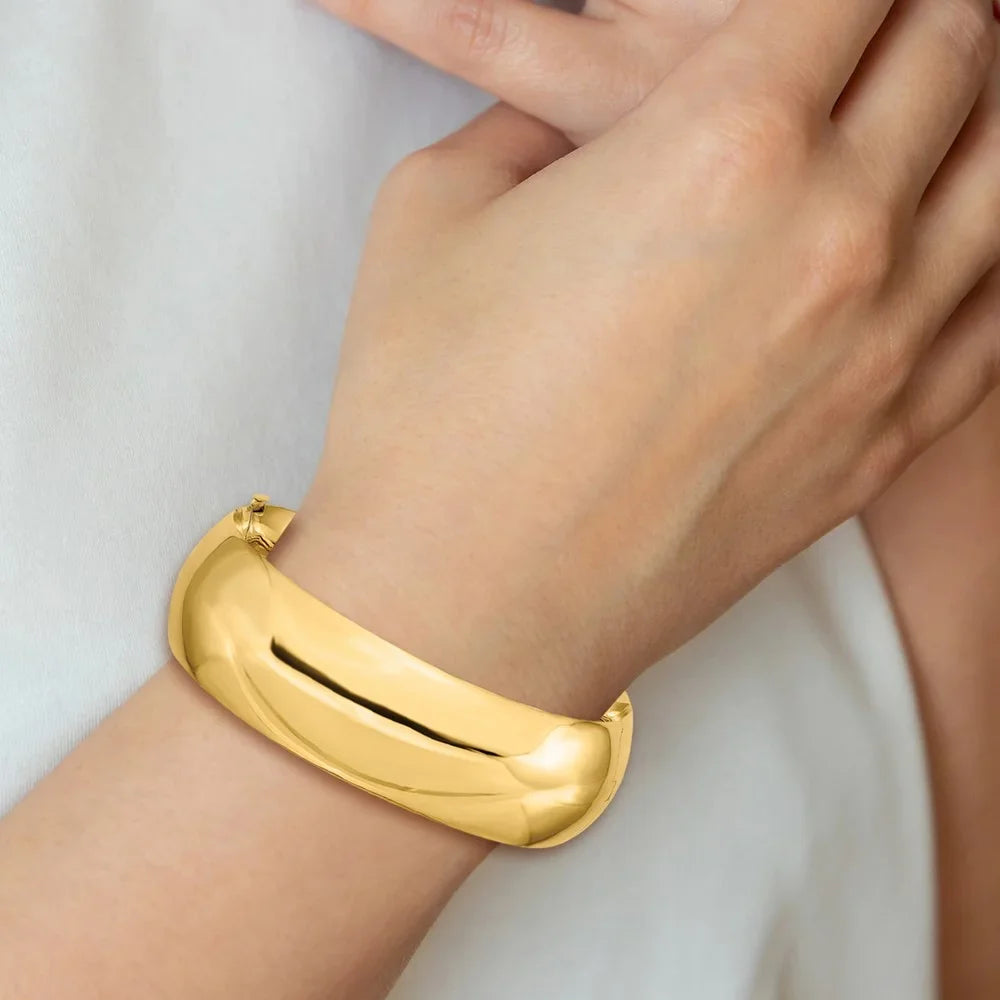 Hinged Polished Bracelet High 13/16 14k QHP13/16O Bangle Oversize