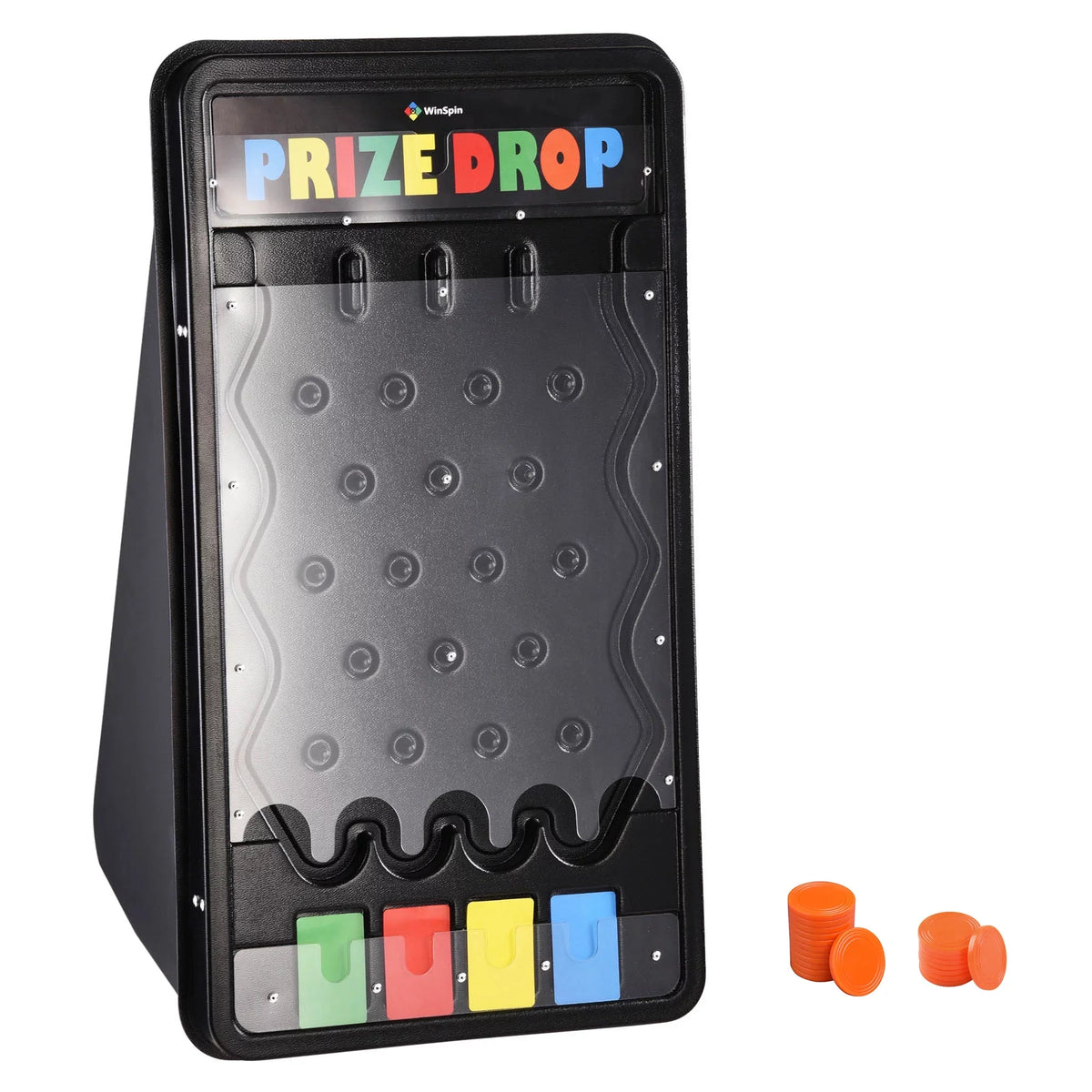 Tradeshow Prize WinSpin Drop Disk 25" Board Home Pucks w/20 Game Drop