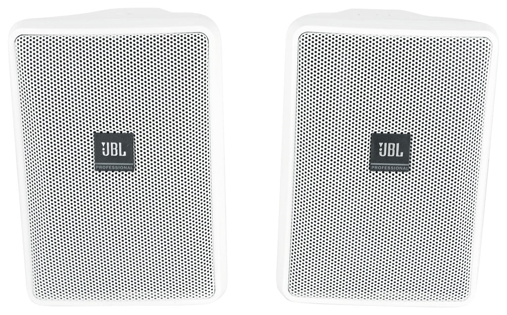 23-1 Control Indoor/Outdoor Amp 70v Commercial White + Speakers 3" JBL (2) Wall