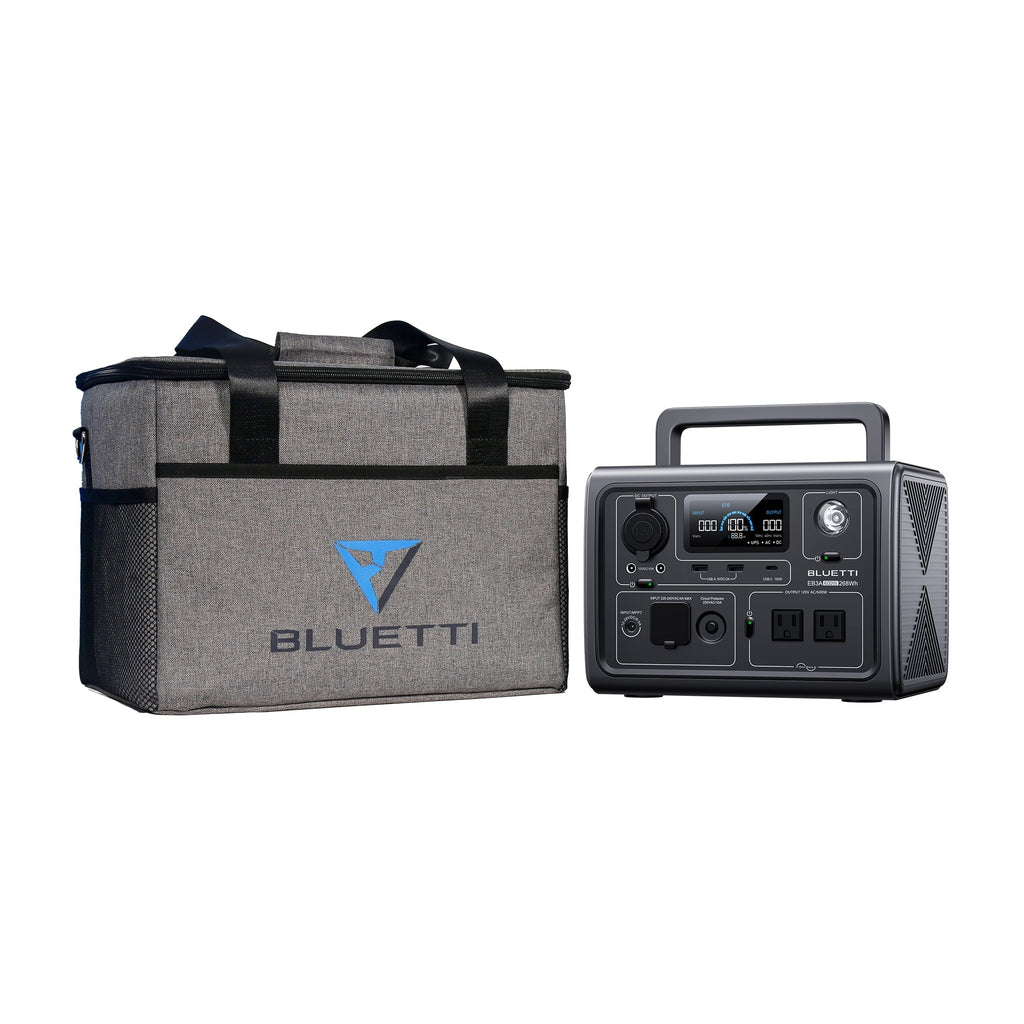 BLUETTI Station Generator, Power Home Bag,600W W/Carry LiFePO4 Use, EB3A Solar Generator, for Emergency 268Wh Portable Camping,