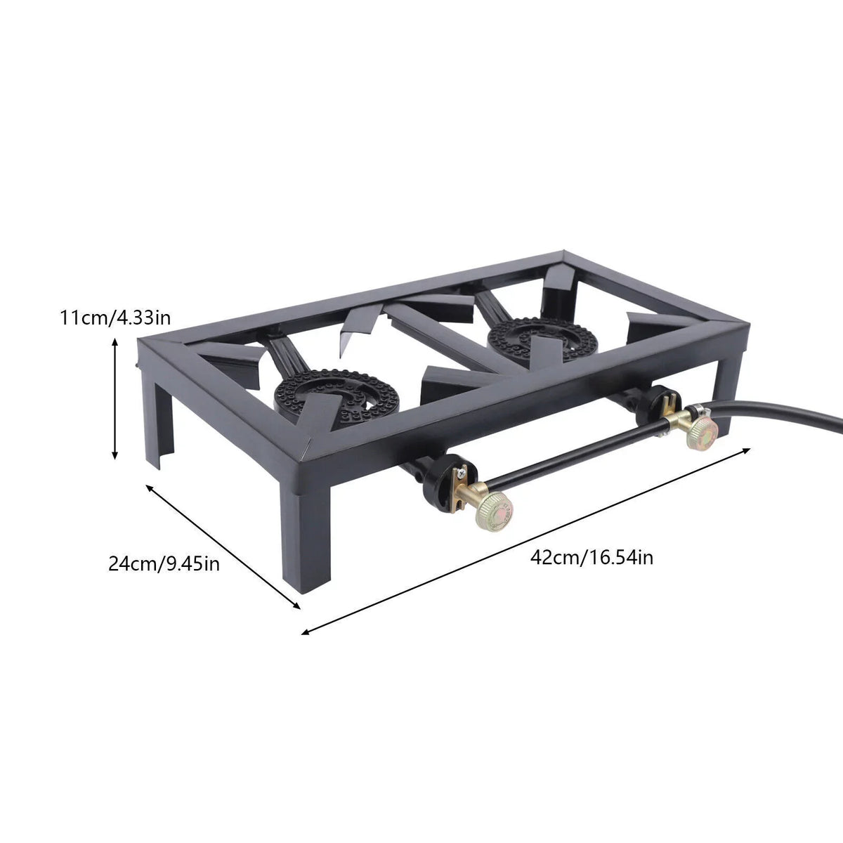 Hose Hiking Burners BBQ Gas Cooker Portable Stove 8KW/27295BTU 2 W/ Outdoor Propane Camping