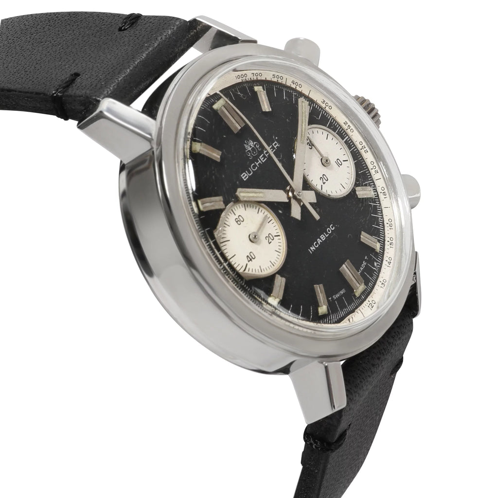 Vintage Stainless Men's Bucherer Chrono Chrono in Steel Pre-Owned Watch