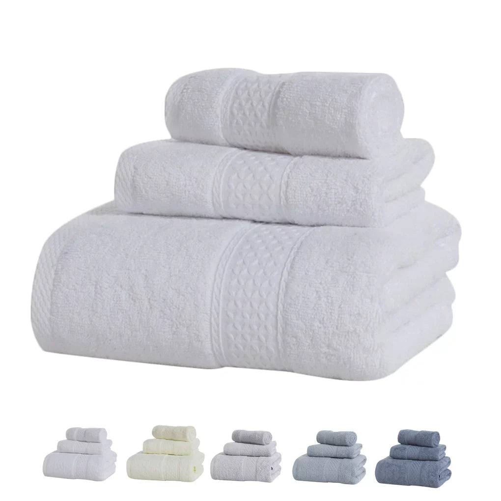 Cotton Pcs/set Medium Towel Hotel Cleaning Grey 3 Drying Hands Absorption Home Body Towel, Face Water Sweat