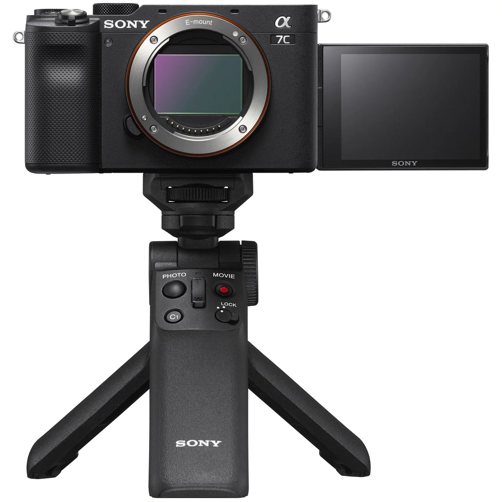 Interchangeable Shooting Battery Frame + ACCVC1 + Vlogger Accessories Remote Gear Bundle & Grip ILCE7C/B Full a7C Sony Bag Body Lens with 2 Camera Wireless GP-VPT2BT Only w. Mirrorless Deco Kit Black