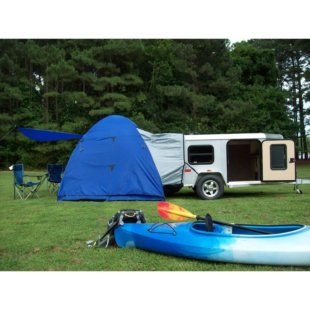 Awning with SUV Camping Sportz Cargo Universal Person 4 Tent Dome-To-Go Napier